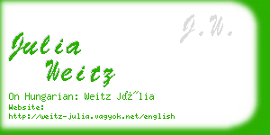 julia weitz business card